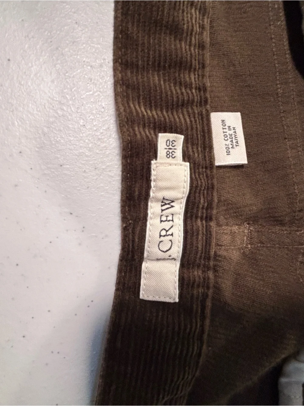 J. Crew Men's Corduroy Pants in green/brown